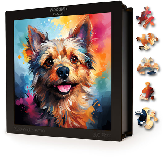 Puzzle cu Animale - Caini - Norwich Terrier 3 - 200 piese - 30 x 30 cm