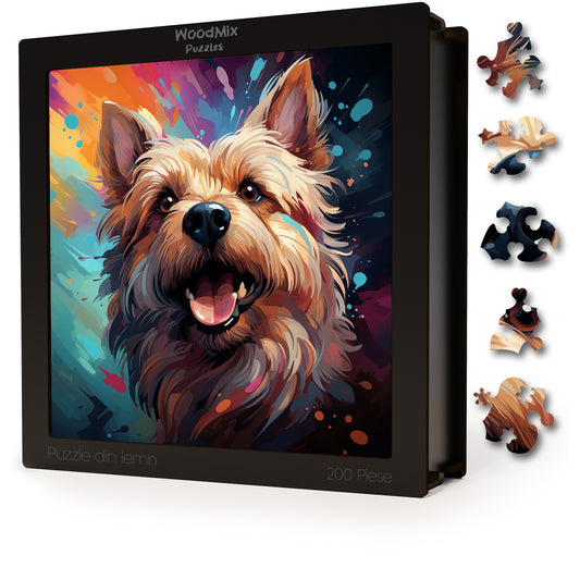 Puzzle cu Animale - Caini - Norwich Terrier 4 - 200 piese - 30 x 30 cm