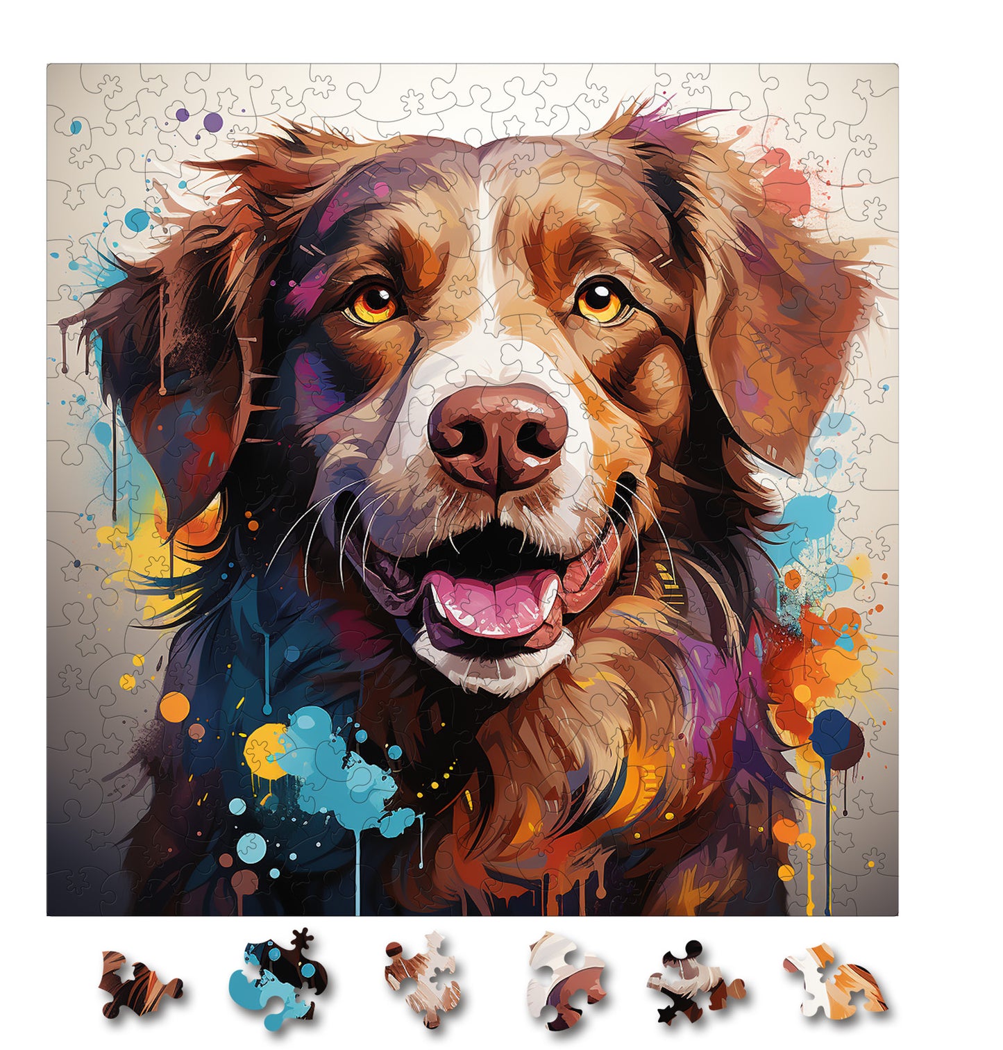 Puzzle cu Animale - Caini - Nova Scotia Duck Tolling Retrieve 2 - 200 piese - 30 x 30 cm