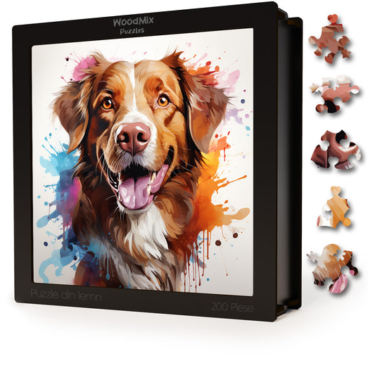 Puzzle cu Animale - Caini - Nova Scotia Duck Tolling Retrieve 4 - 200 piese - 30 x 30 cm