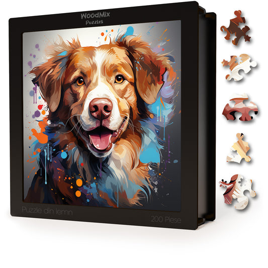 Puzzle cu Animale - Caini - Nova Scotia Duck Tolling Retrieve 3 - 200 piese - 30 x 30 cm