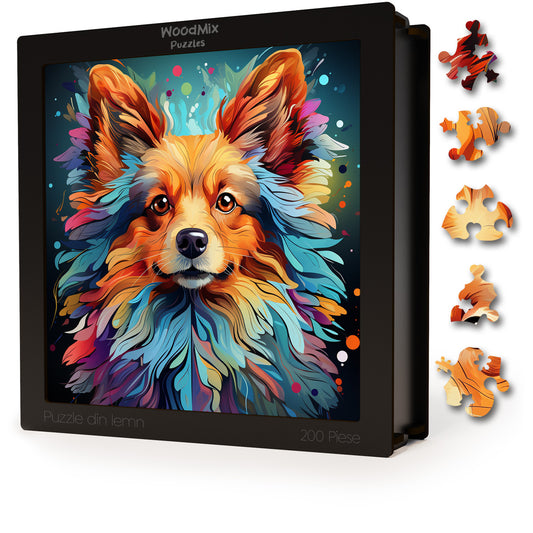 Puzzle cu Animale - Caini - Papillon 1 - 200 piese - 30 x 30 cm