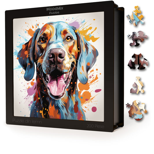 Puzzle cu Animale - Caini - Pointer 4 - 200 piese - 30 x 30 cm