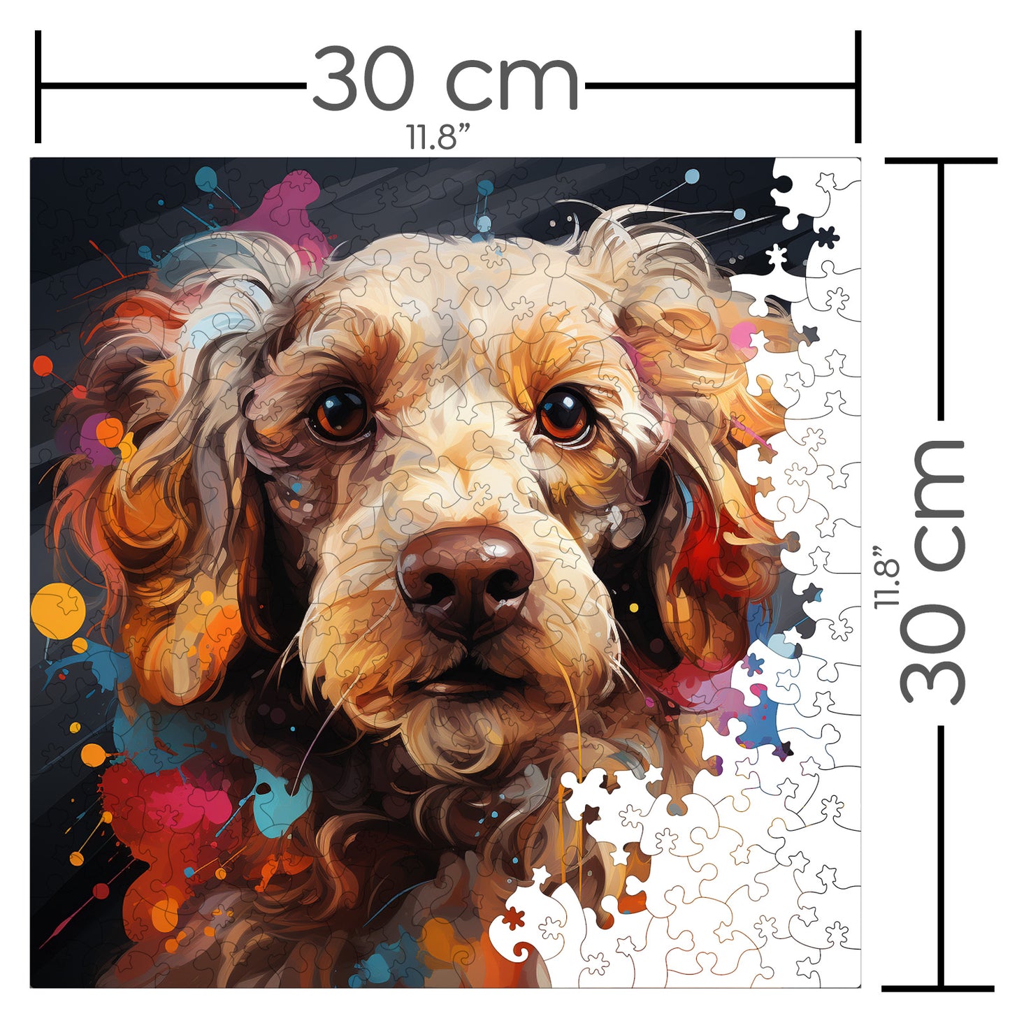 Puzzle cu Animale - Caini - Poodle 1 - 200 piese - 30 x 30 cm