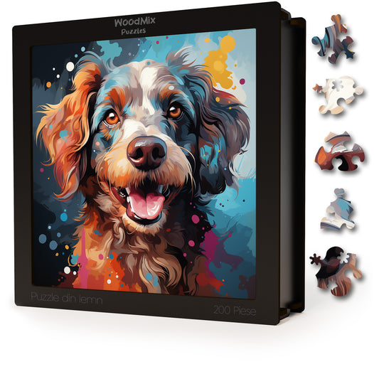 Puzzle cu Animale - Caini - Poodle 4 - 200 piese - 30 x 30 cm