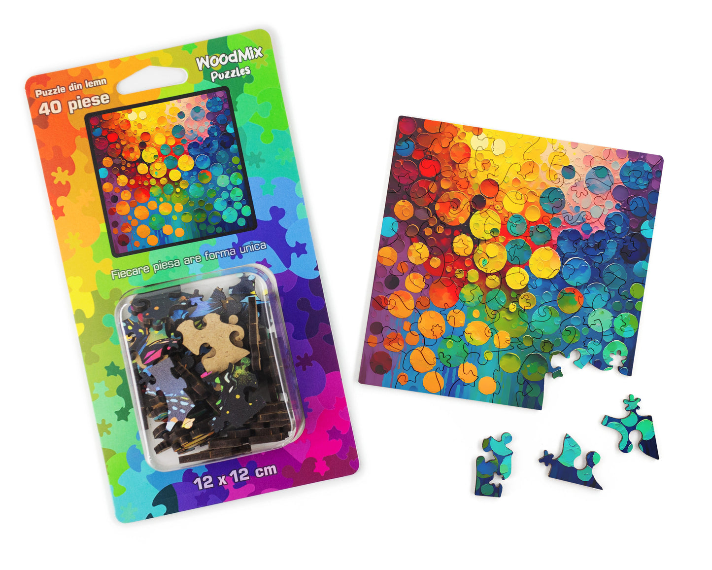 Puzzle Abstract - Rainbow Dots