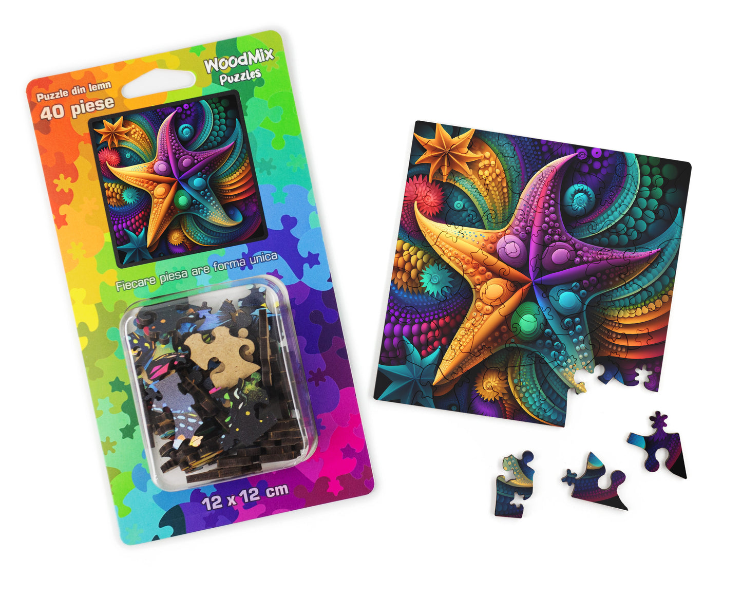 Puzzle Abstract - Rainbow Starfish