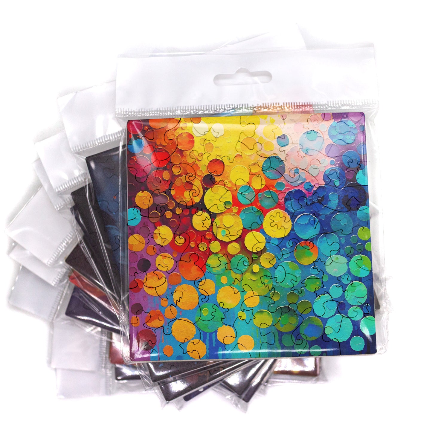 Puzzle Abstract - Rainbow Dots