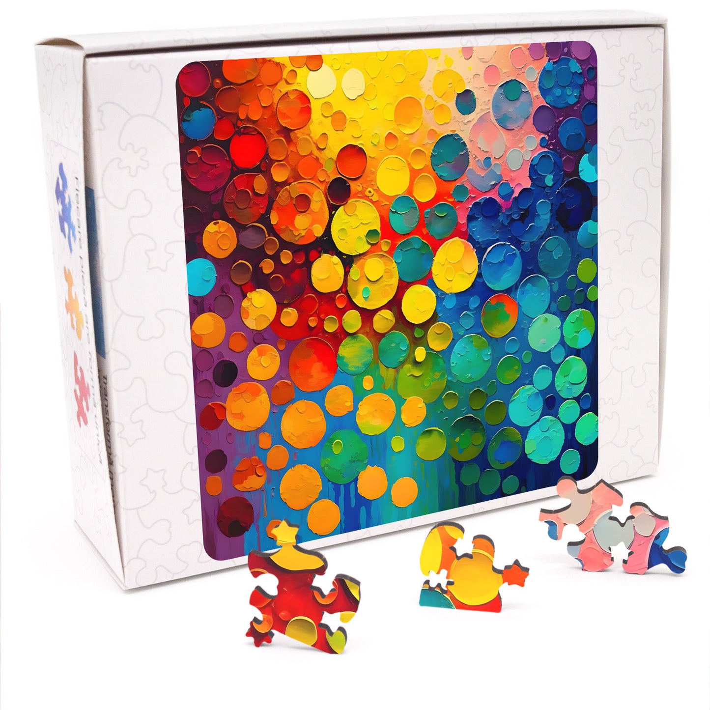 Puzzle Abstract - Rainbow Dots