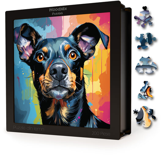 Puzzle cu Animale - Caini - Rat Terrier 2 - 200 piese - 30 x 30 cm