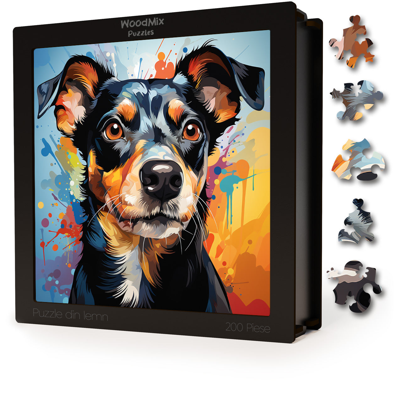 Puzzle cu Animale - Caini - Rat Terrier 3 - 200 piese - 30 x 30 cm
