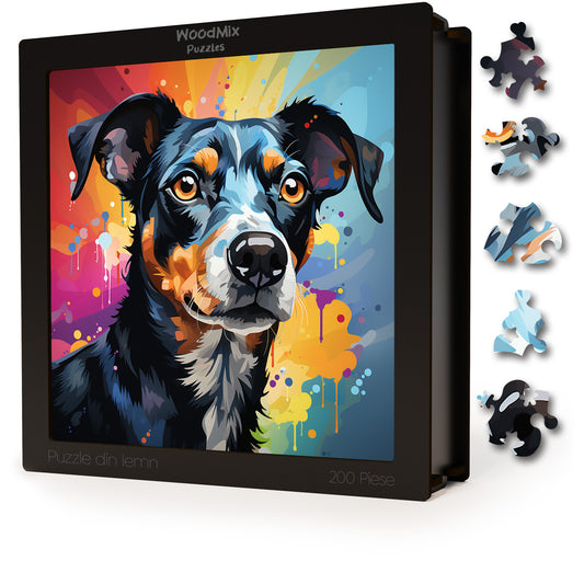 Puzzle cu Animale - Caini - Rat Terrier 4 - 200 piese - 30 x 30 cm