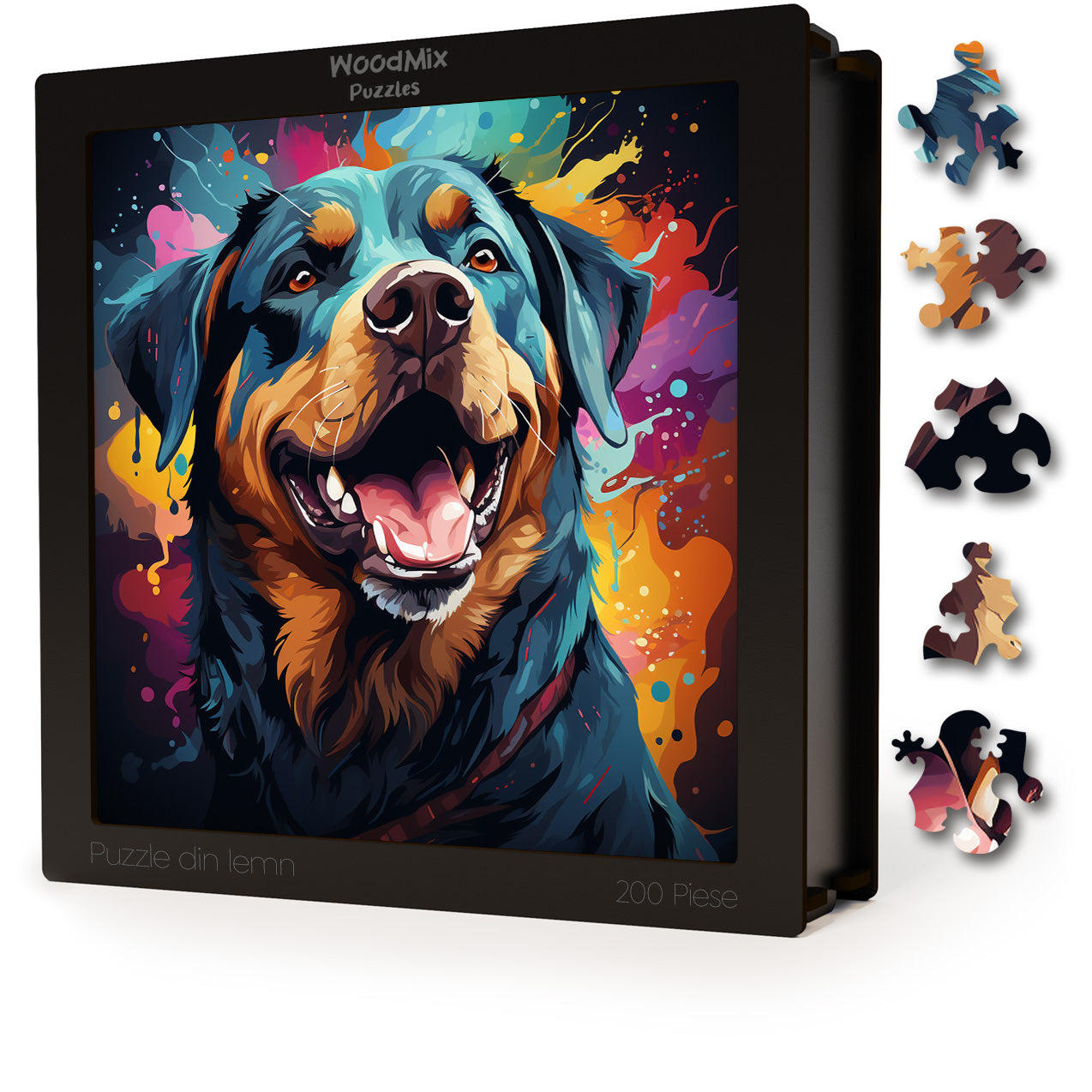 Puzzle cu Animale - Caini - Rottweiler 3 - 200 piese - 30 x 30 cm