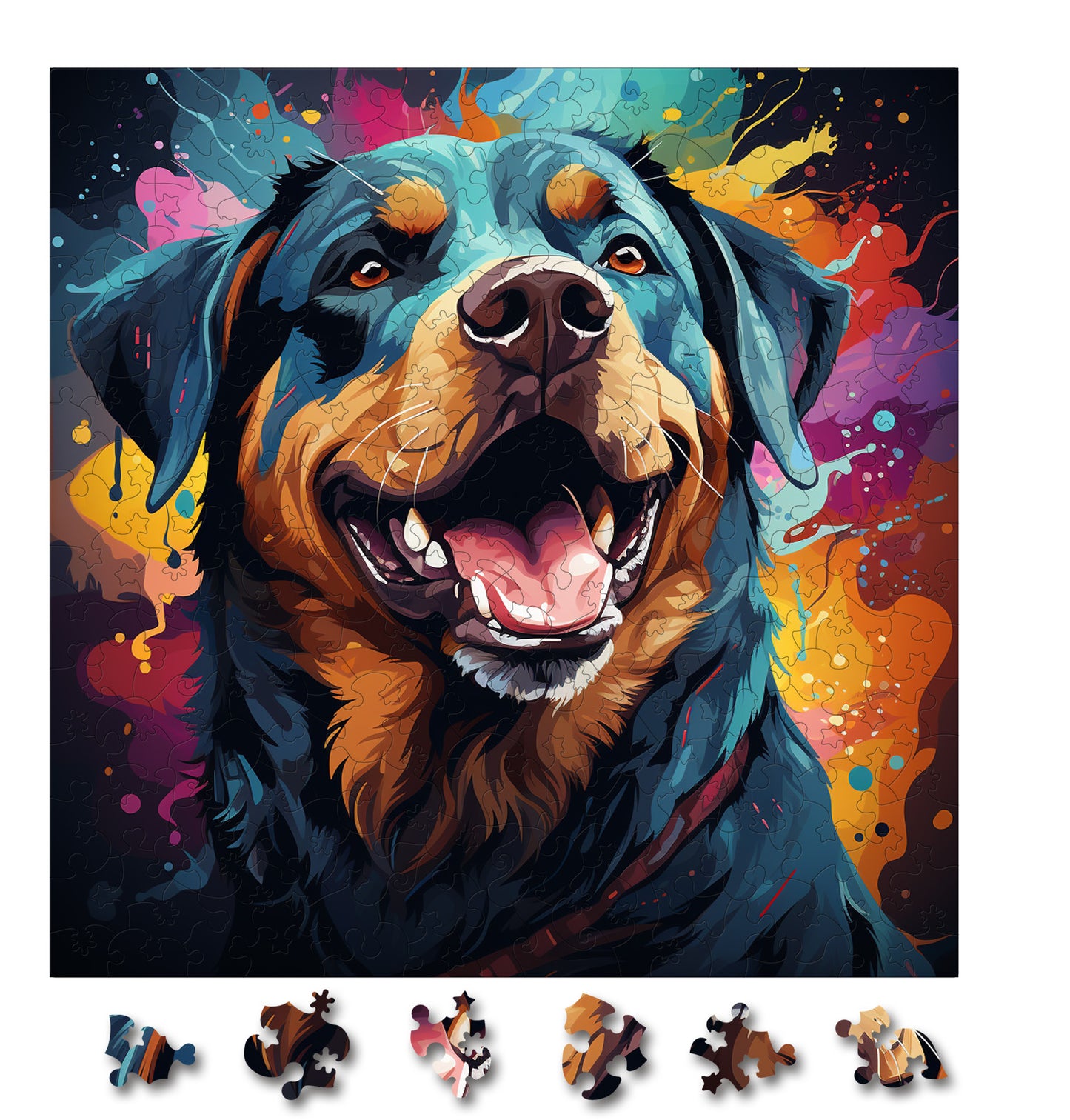 Puzzle cu Animale - Caini - Rottweiler 3 - 200 piese - 30 x 30 cm