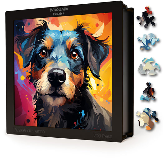 Puzzle cu Animale - Caini - Russell Terrier 3 - 200 piese - 30 x 30 cm