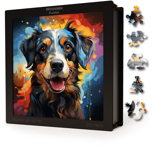 Puzzle cu Animale - Caini - Russell Terrier 4 - 200 piese - 30 x 30 cm