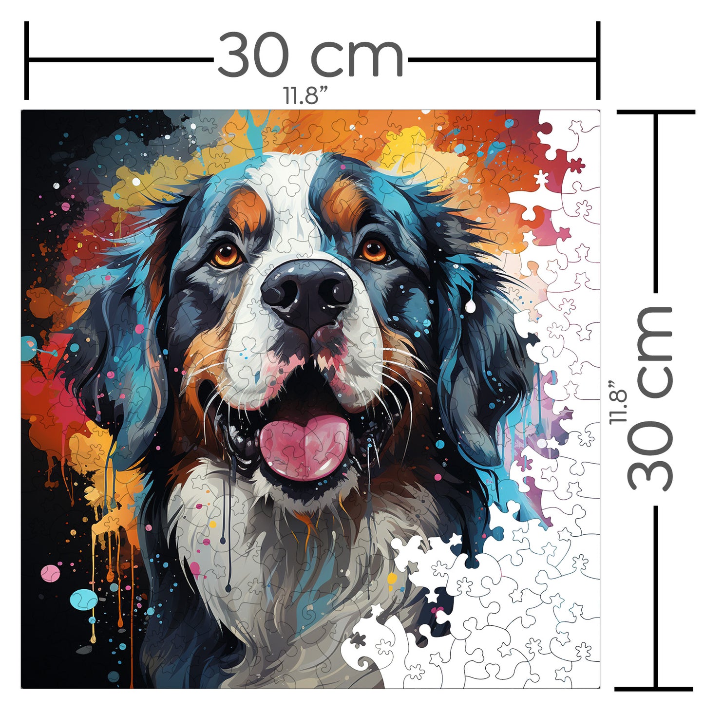 Puzzle cu Animale - Caini - Saint Bernard 3 - 200 piese - 30 x 30 cm