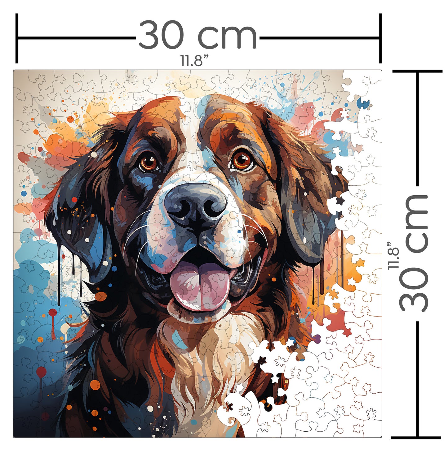 Puzzle cu Animale - Caini - Saint Bernard 1 - 200 piese - 30 x 30 cm