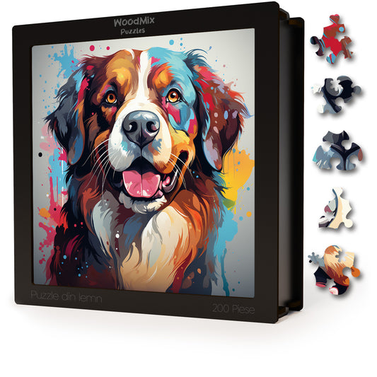 Puzzle cu Animale - Caini - Saint Bernard 2 - 200 piese - 30 x 30 cm