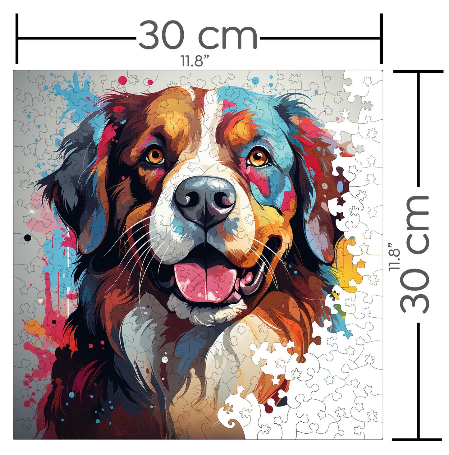 Puzzle cu Animale - Caini - Saint Bernard 2 - 200 piese - 30 x 30 cm