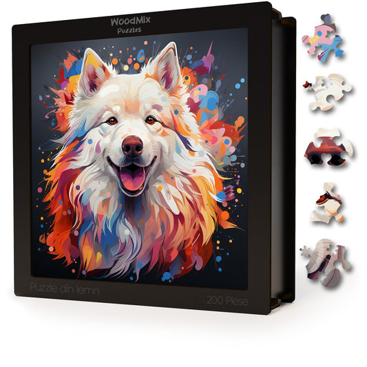 Puzzle cu Animale - Caini - Samoyed 3 - 200 piese - 30 x 30 cm