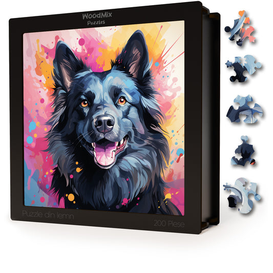 Puzzle cu Animale - Caini - Schipperke 1 - 200 piese - 30 x 30 cm