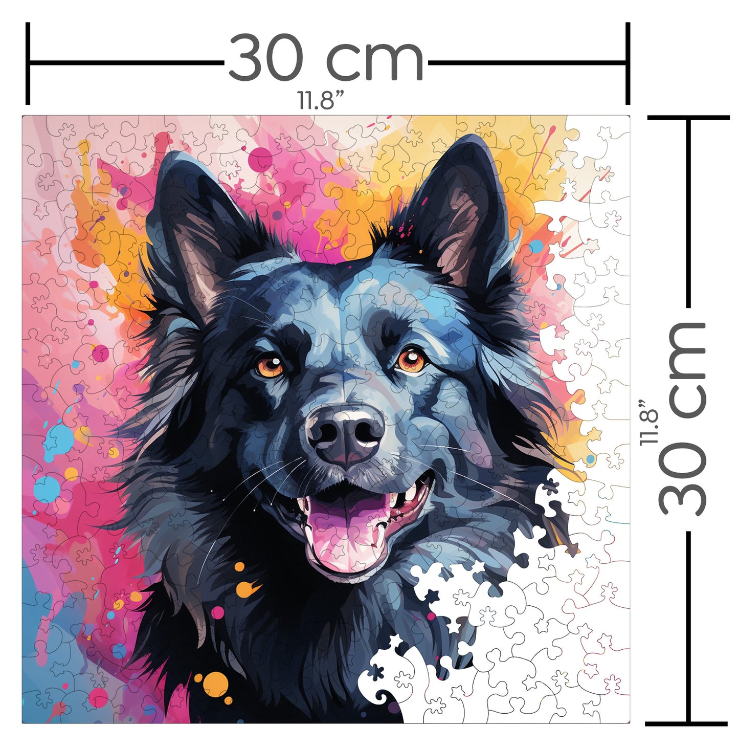 Puzzle cu Animale - Caini - Schipperke 1 - 200 piese - 30 x 30 cm