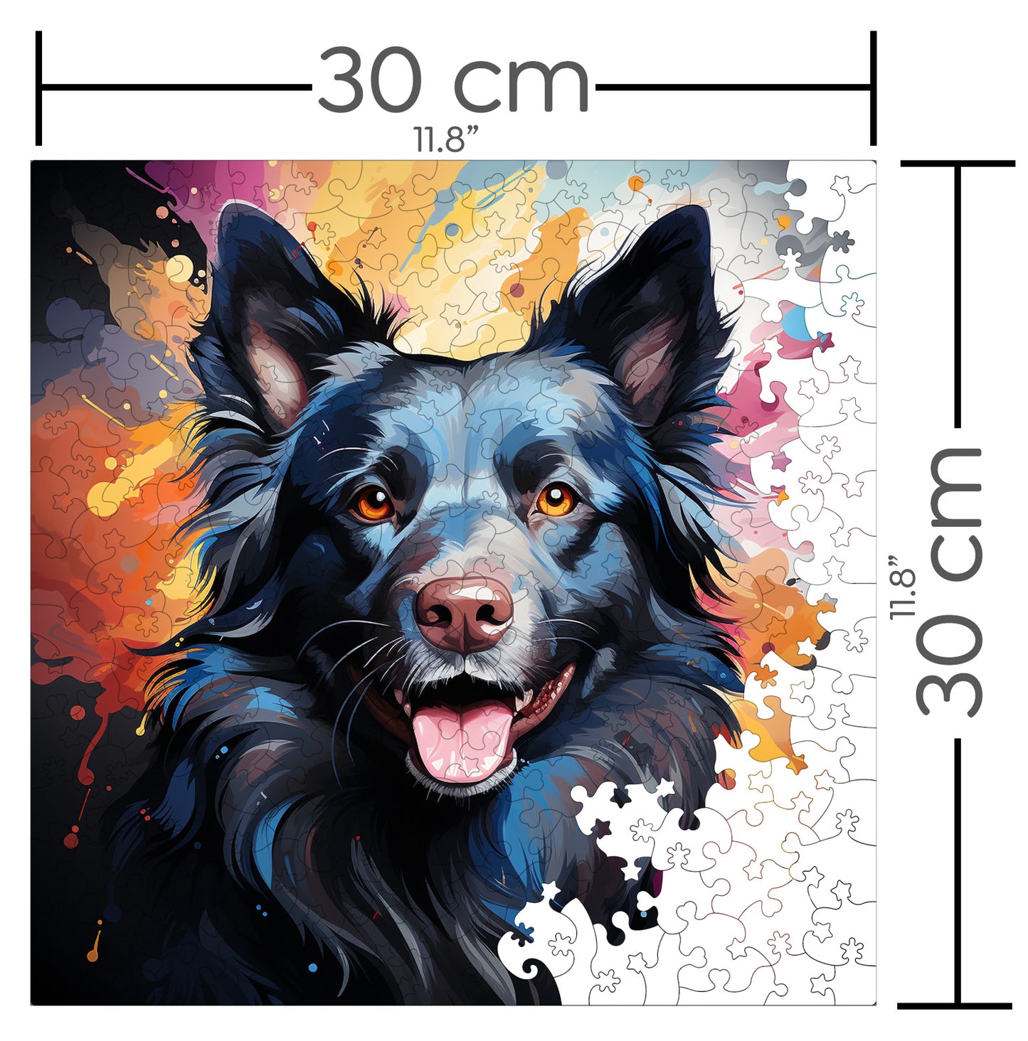 Puzzle cu Animale - Caini - Schipperke 3 - 200 piese - 30 x 30 cm