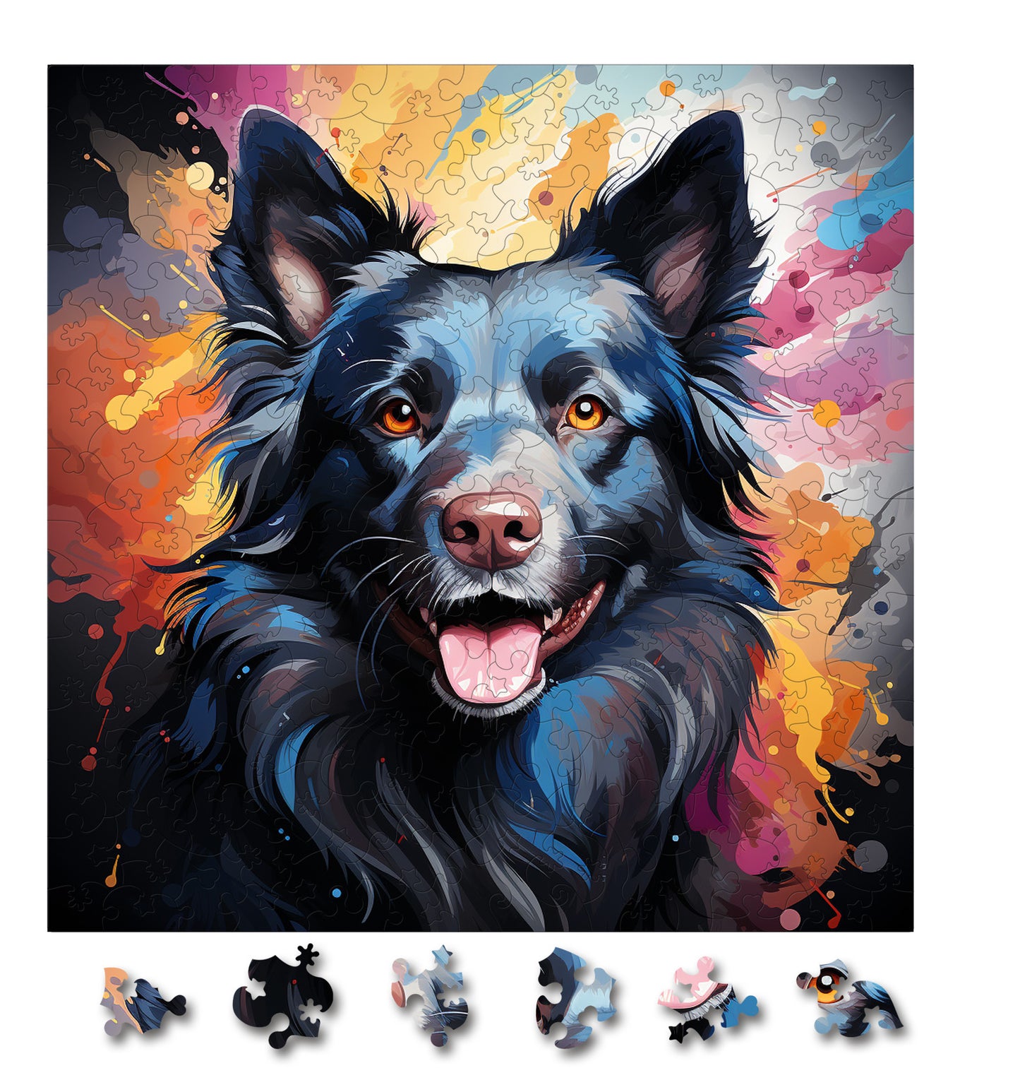 Puzzle cu Animale - Caini - Schipperke 3 - 200 piese - 30 x 30 cm