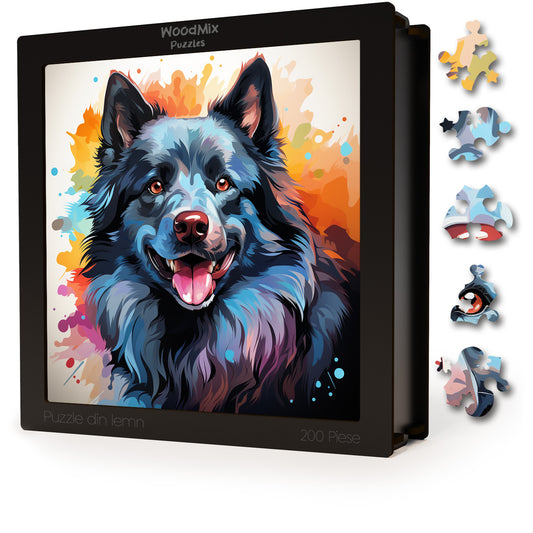 Puzzle cu Animale - Caini - Schipperke 4 - 200 piese - 30 x 30 cm