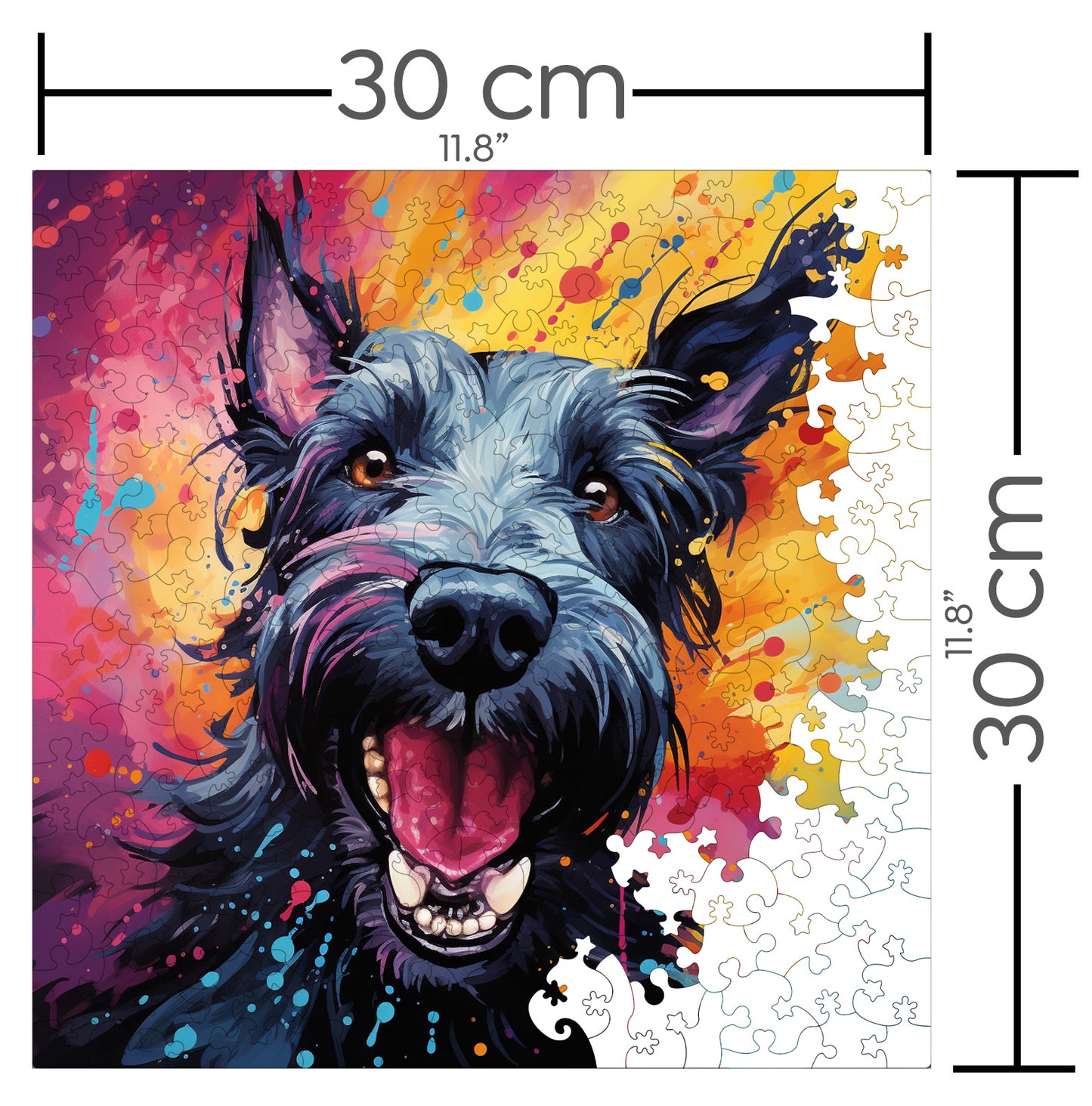 Puzzle cu Animale - Caini - Scottish Terrier 2 - 200 piese - 30 x 30 cm