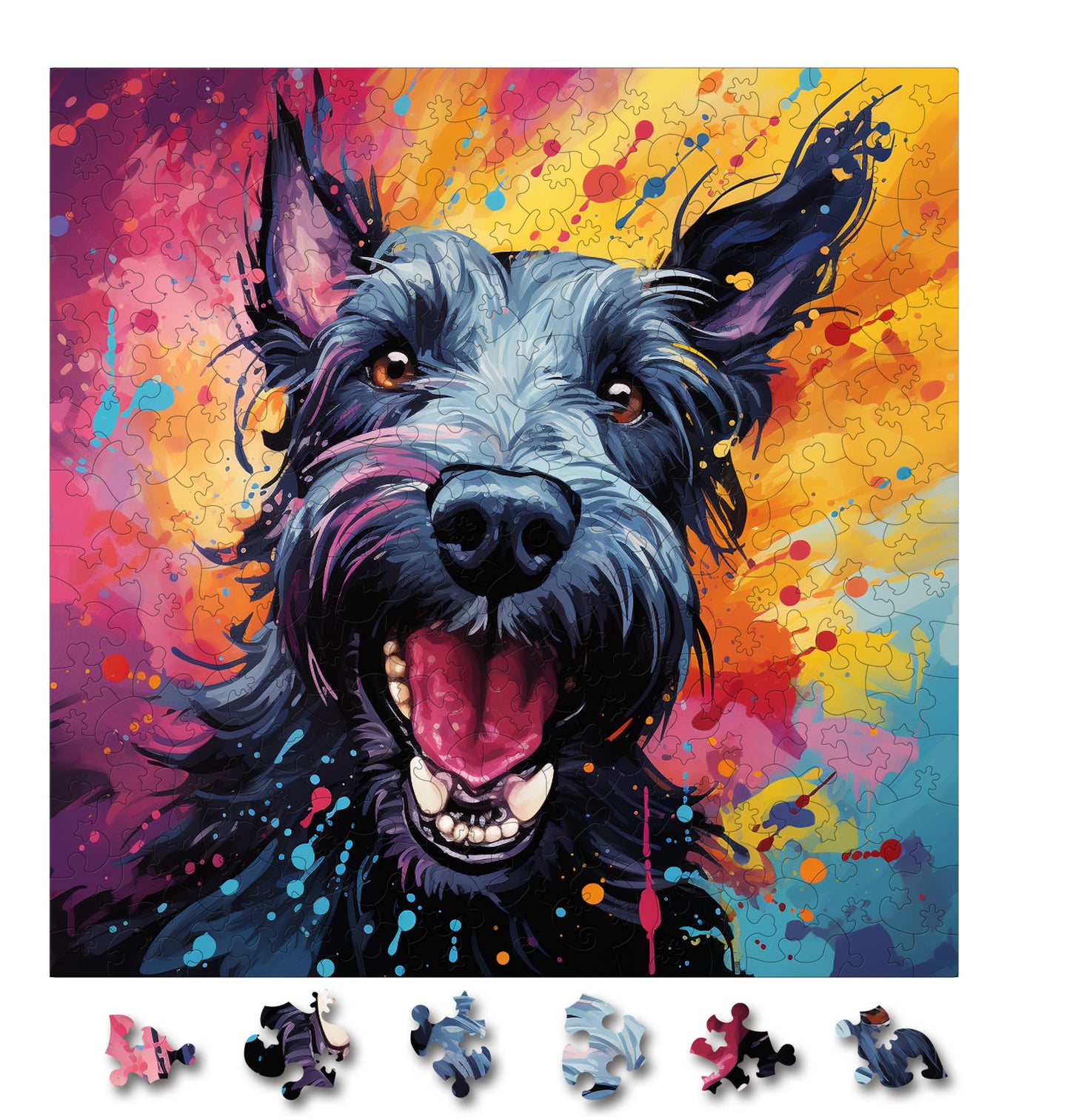 Puzzle cu Animale - Caini - Scottish Terrier 2 - 200 piese - 30 x 30 cm