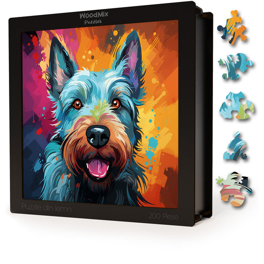 Puzzle cu Animale - Caini - Scottish Terrier 1 - 200 piese - 30 x 30 cm