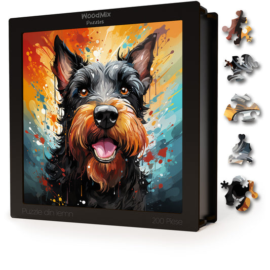 Puzzle cu Animale - Caini - Scottish Terrier 4 - 200 piese - 30 x 30 cm