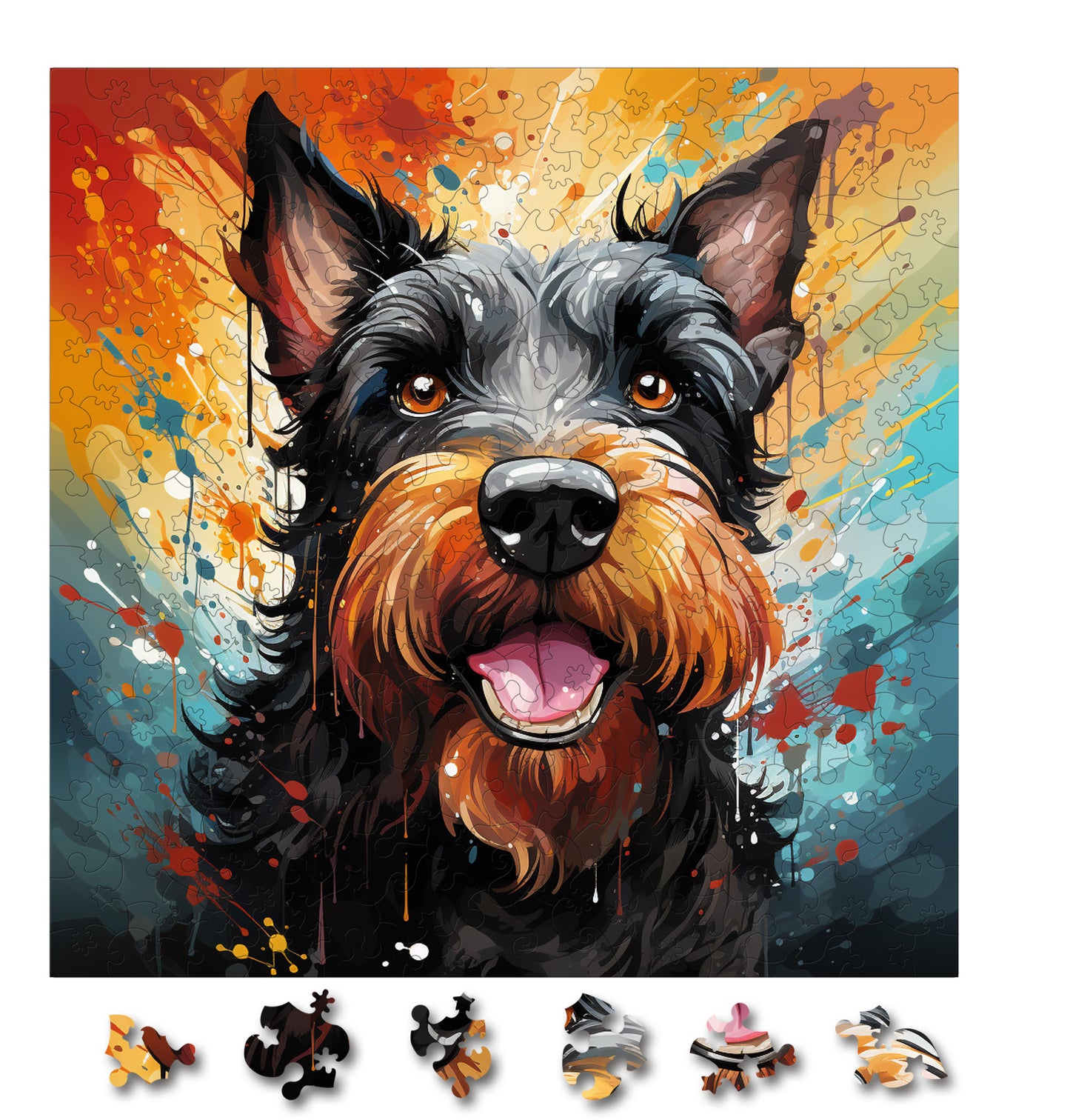 Puzzle cu Animale - Caini - Scottish Terrier 4 - 200 piese - 30 x 30 cm