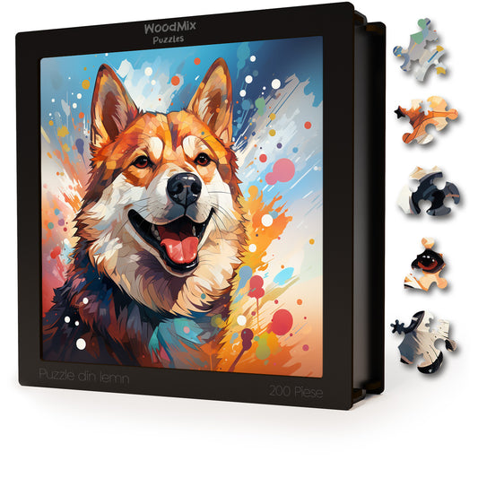 Puzzle cu Animale - Caini - Shiba Inu 1 - 200 piese - 30 x 30 cm