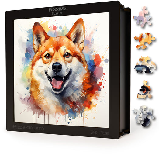 Puzzle cu Animale - Caini - Shiba Inu 2 - 200 piese - 30 x 30 cm