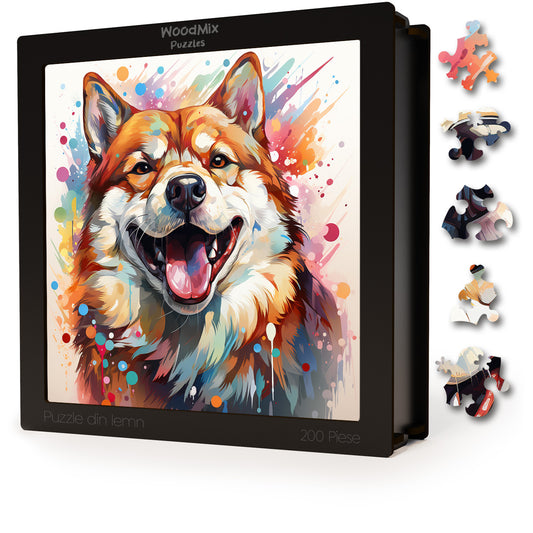 Puzzle cu Animale - Caini - Shiba Inu 4 - 200 piese - 30 x 30 cm