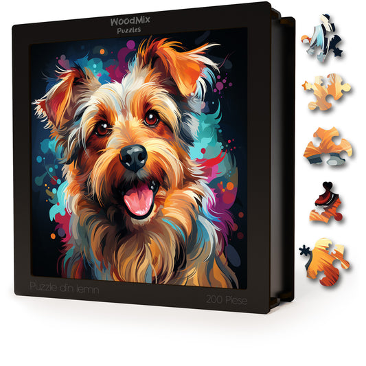 Puzzle cu Animale - Caini - Silky Terrier 3 - 200 piese - 30 x 30 cm