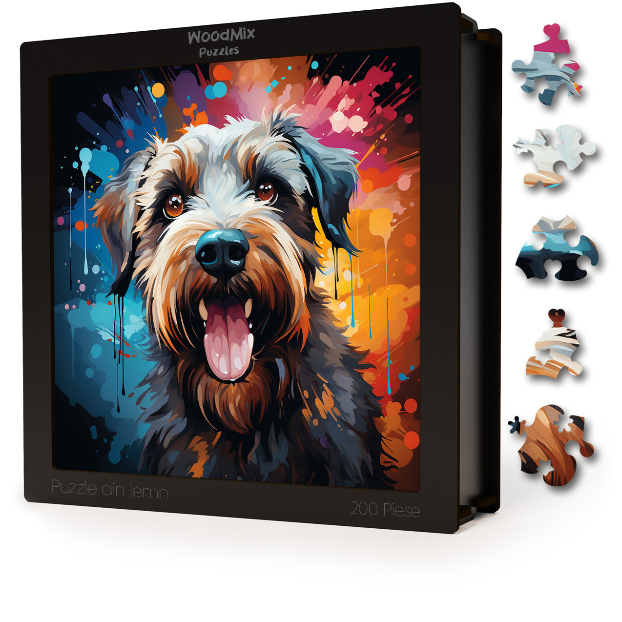 Puzzle cu Animale - Caini - Soft Coated Wheaten Terrier 4 - 200 piese - 30 x 30 cm