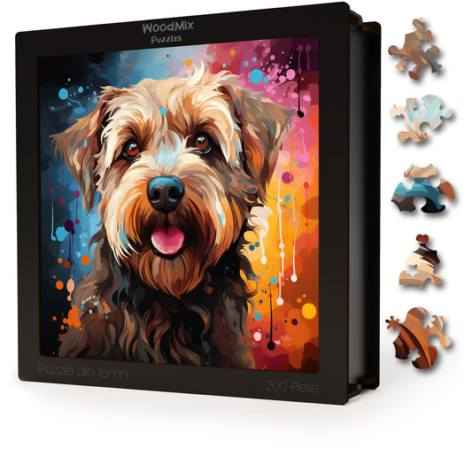 Puzzle cu Animale - Caini - Soft Coated Wheaten Terrier 2 - 200 piese - 30 x 30 cm