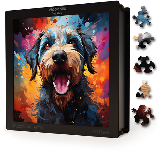 Puzzle cu Animale - Caini - Soft Coated Wheaten Terrier 3 - 200 piese - 30 x 30 cm