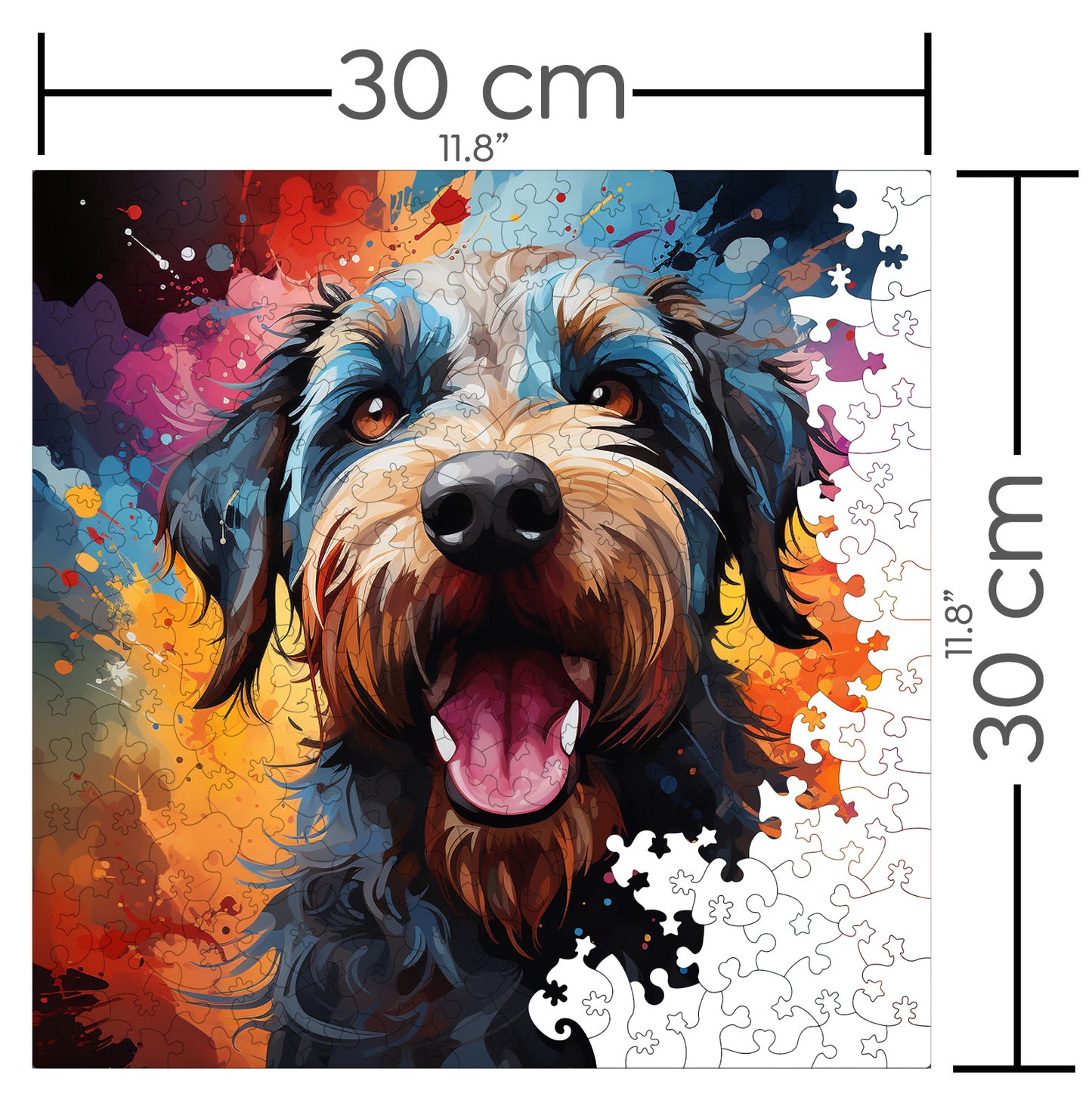 Puzzle cu Animale - Caini - Soft Coated Wheaten Terrier 3 - 200 piese - 30 x 30 cm