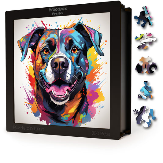 Puzzle cu Animale - Caini - Staffordshire Bull Terrier 3 - 200 piese - 30 x 30 cm