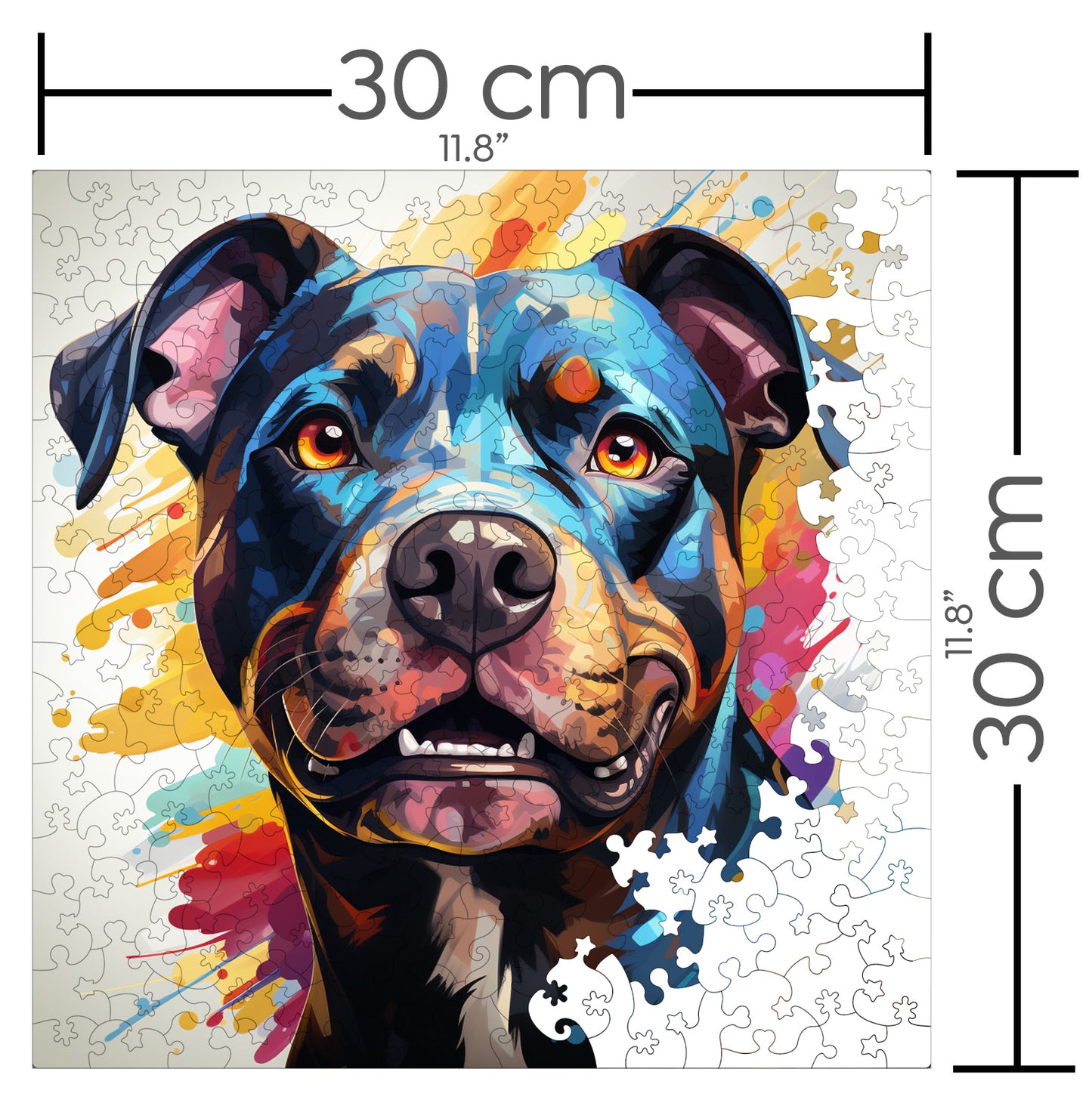 Puzzle cu Animale - Caini - Staffordshire Bull Terrier 2 - 200 piese - 30 x 30 cm