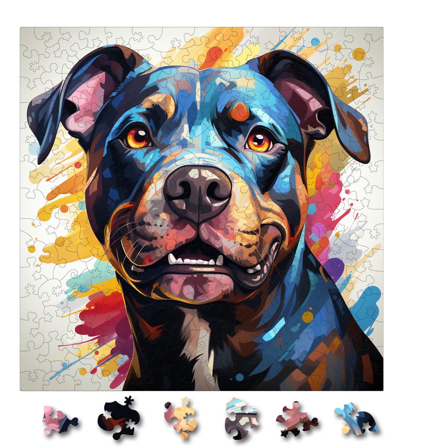 Puzzle cu Animale - Caini - Staffordshire Bull Terrier 2 - 200 piese - 30 x 30 cm