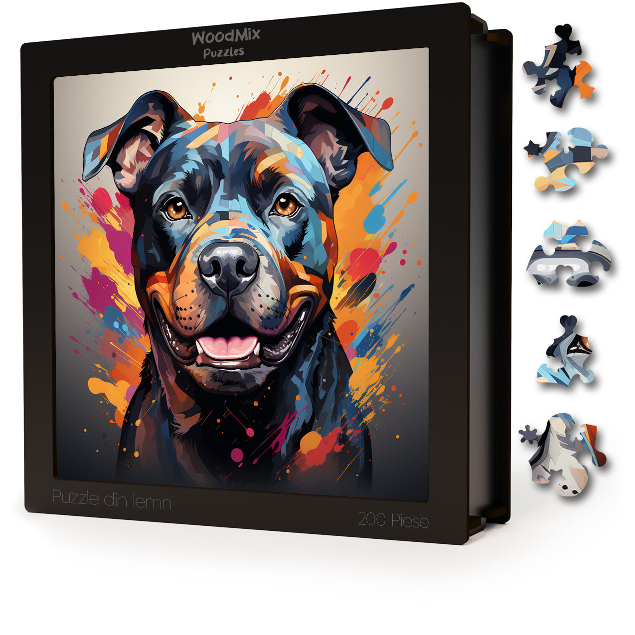 Puzzle cu Animale - Caini - Staffordshire Bull Terrier 4 - 200 piese - 30 x 30 cm