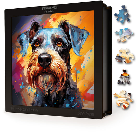 Puzzle cu Animale - Caini - Standard Schnauzer 1 - 200 piese - 30 x 30 cm