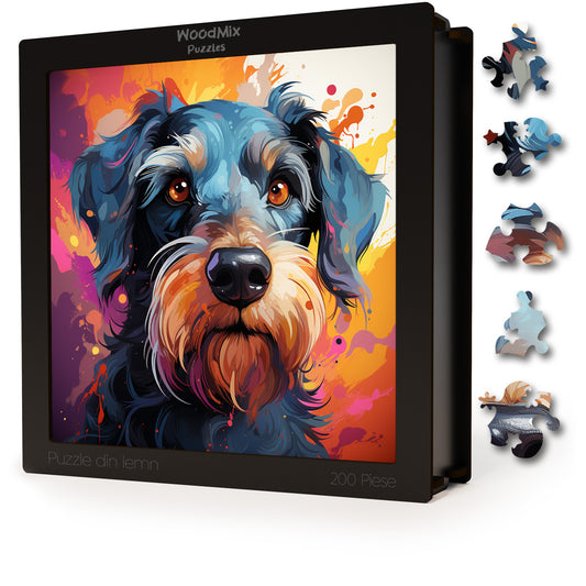 Puzzle cu Animale - Caini - Standard Schnauzer 3 - 200 piese - 30 x 30 cm