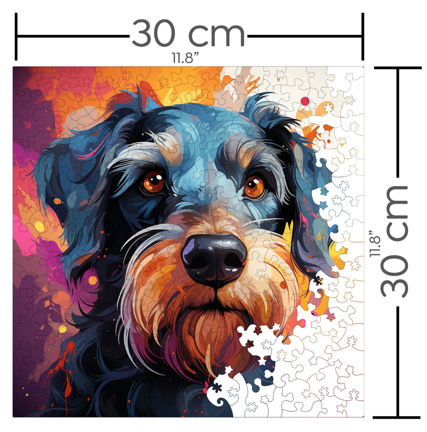 Puzzle cu Animale - Caini - Standard Schnauzer 3 - 200 piese - 30 x 30 cm